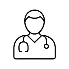 Outline doctor avatar icon