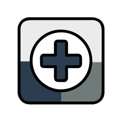 Fototapeta premium Square medical cross icon