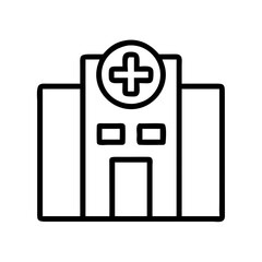 Fototapeta premium Modern hospital building icon