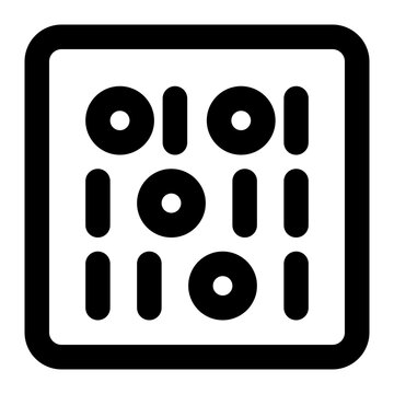 binary code icon for illustration