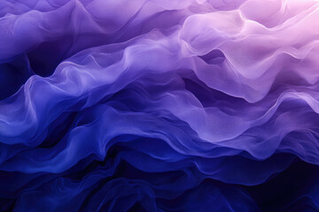 Obraz premium Draped purple and blue sheer fabric, creating a soft, wave-like texture.