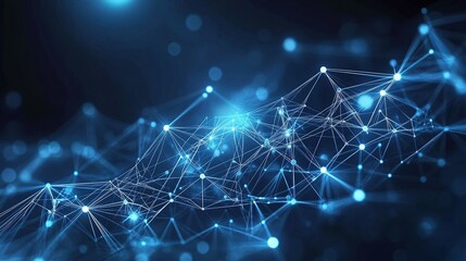 Abstract Digital Background with Connecting Lines and Technology Elements