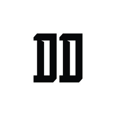 DD monogram logo design letter text name symbol monochrome logotype alphabet character simple logo