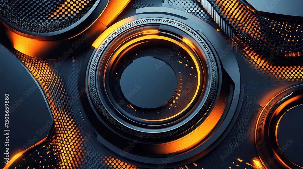 Poster dynamic geometric abstract background with futuristic lines and shapes