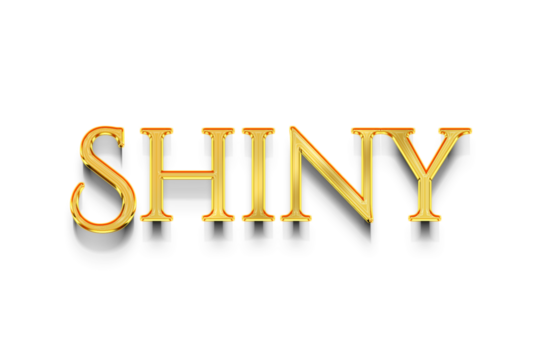 Shiny transparent 3d text style