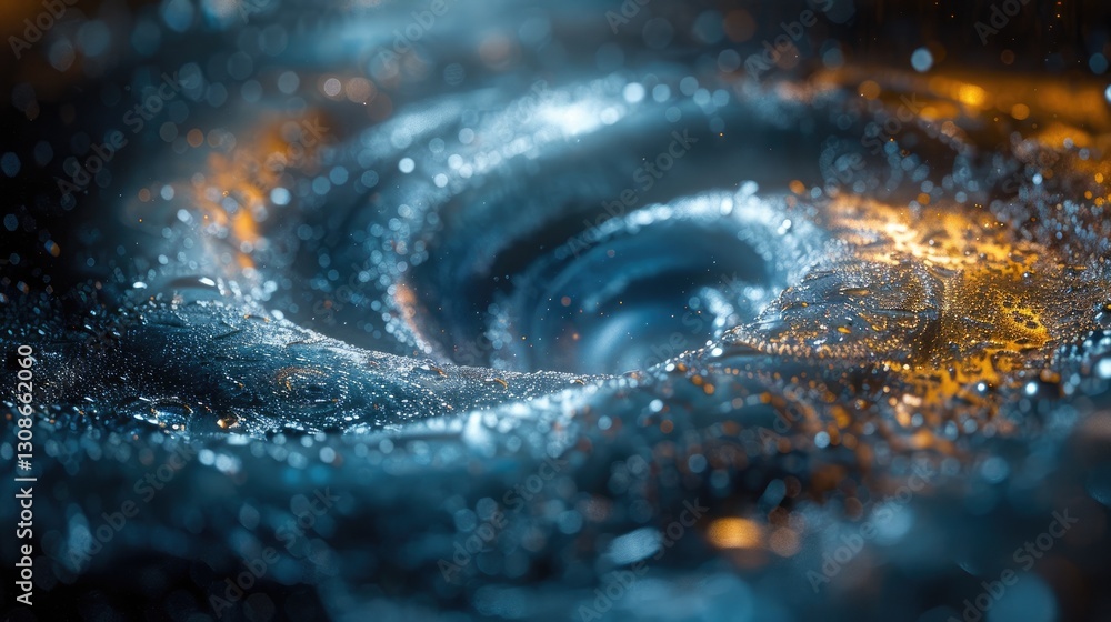 Poster discover a captivating abstract tunnel design featuring a spiral effect illuminated by vibrant color