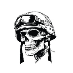 Military Soldier Skull Head illustration