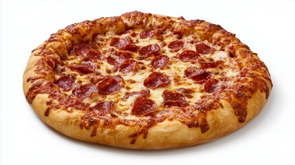 pizza with salami and cheese