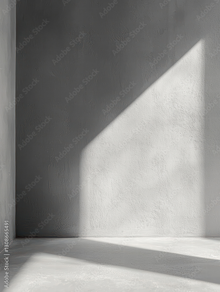 Poster geometric shadows and textures: a study in light and shadow plays across the textured surface of a m