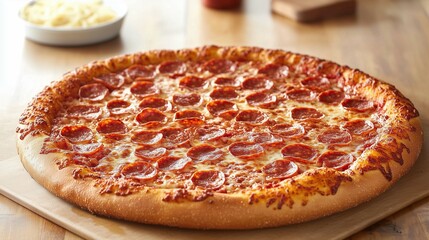 pizza with salami and cheese