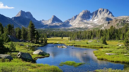 Wyoming's Wind River Range boasts stunning mountain scenery in the summer.
