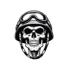 Military Soldier Skull Head illustration