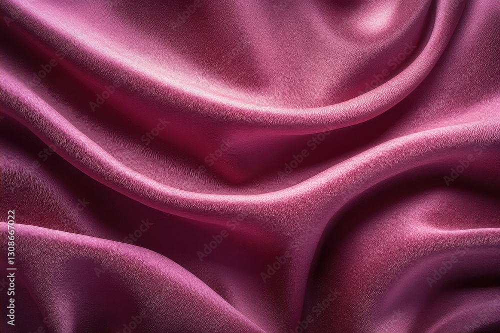 Poster luxurious mauve silk fabric draped in elegant folds, showcasing its rich texture and subtle sheen.