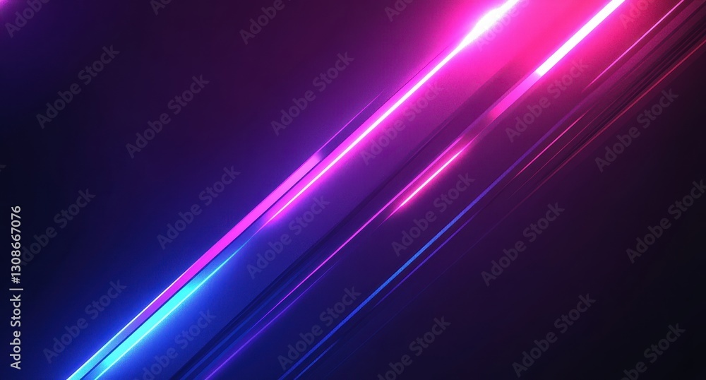Poster vibrant neon light lines with gradients creating a dynamic and modern abstract background perfect fo
