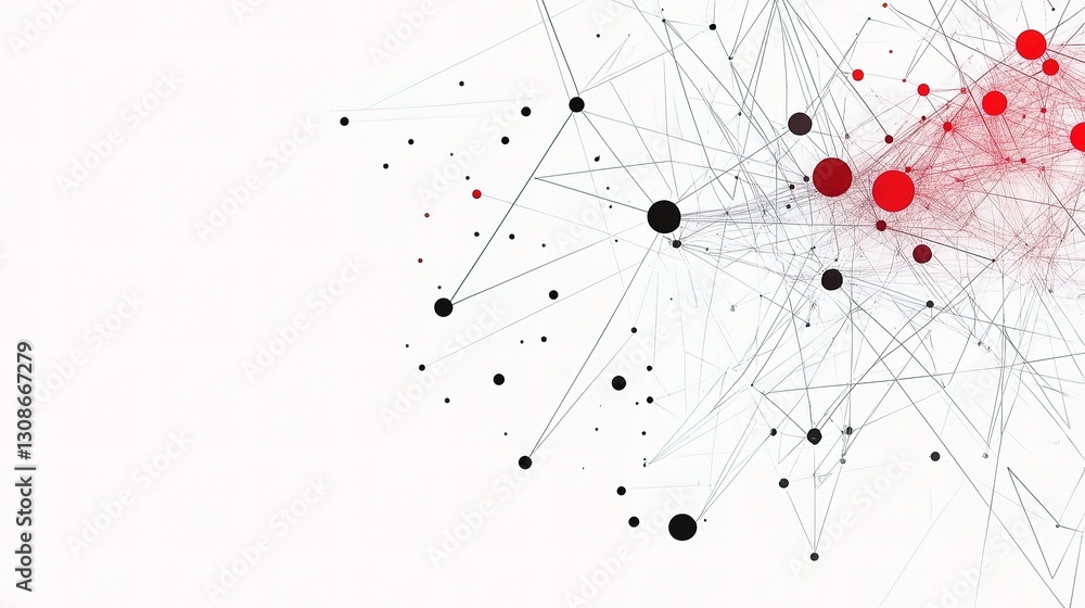 Poster abstract geometric design in business colors with dynamic lines and shapes