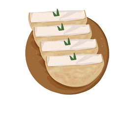 Pancong TRADITIONAL Indonesia FOOD illustration 