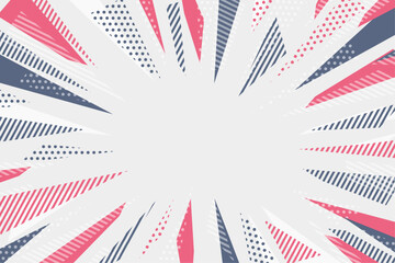 ポップな集中線の背景イラスト