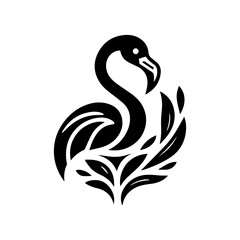 flamingo bird logo design. flamingo bird vector logo design
