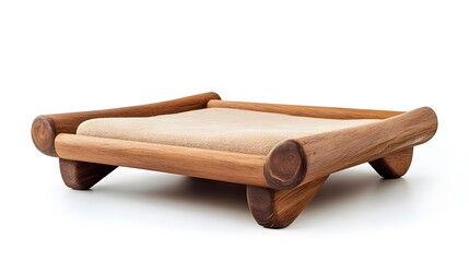 Artisanal Pet Bed: This handcrafted pet bed exudes minimalist elegance, showcasing natural materials and a focus on comfort. Its sleek design invites relaxation.