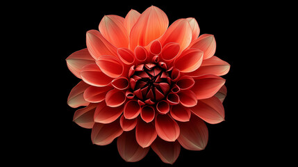 High-Resolution Macro Shot of a Vibrant Red Dahlia
