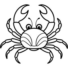 Elegant Crab Outline
