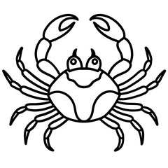 Elegant Crab Outline
