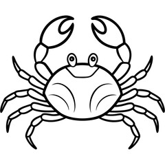 Elegant Crab Outline