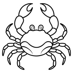 Elegant Crab Outline