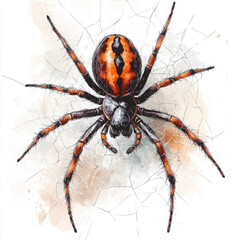 Obraz premium Illustration painted in realistic boho style, it terrifying