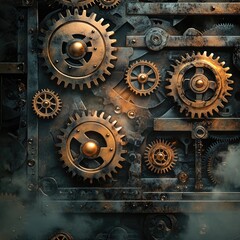 A gear inside a machine.