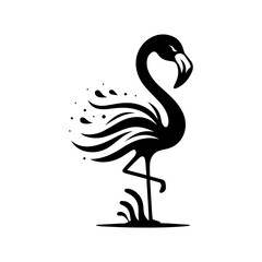 flamingo bird logo design. flamingo bird vector logo design