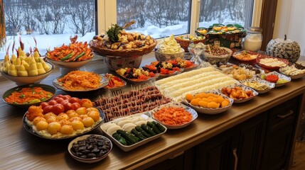 February 24th, 2025, in Russia:  Items for a Korean baby's first birthday (asyandi) party and related rituals.
