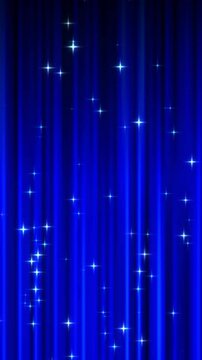 キラキラ輝くカーテン背景のループ動画（青）【縦長ビデオ】