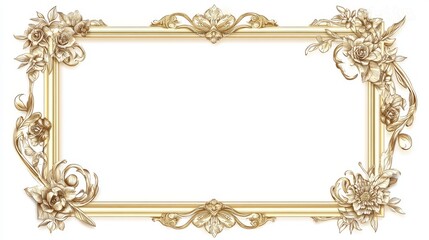 Pretty gold picture frames with Thai-inspired floral corners.  These vector designs are perfect for adding a vintage touch to your photos.
