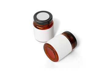 two jar mockup top view
