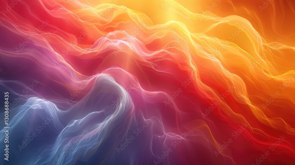 Poster this vibrant abstract background features dynamic colorful stripes and flowing lines. perfect for de