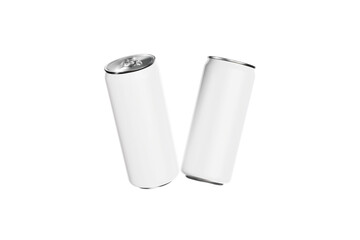 two floating soda can mockup