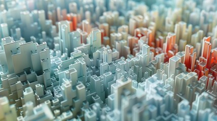 Obraz premium Abstract picture micro particle in geometric shape represent data flow. Vivid flowing object with high tech texture, create digital effect scene perfect for energetic, fantasy wallpaper design. AIG53.