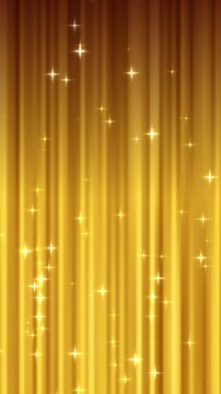 Loop video of glittering curtain background (yellow) [vertical video]