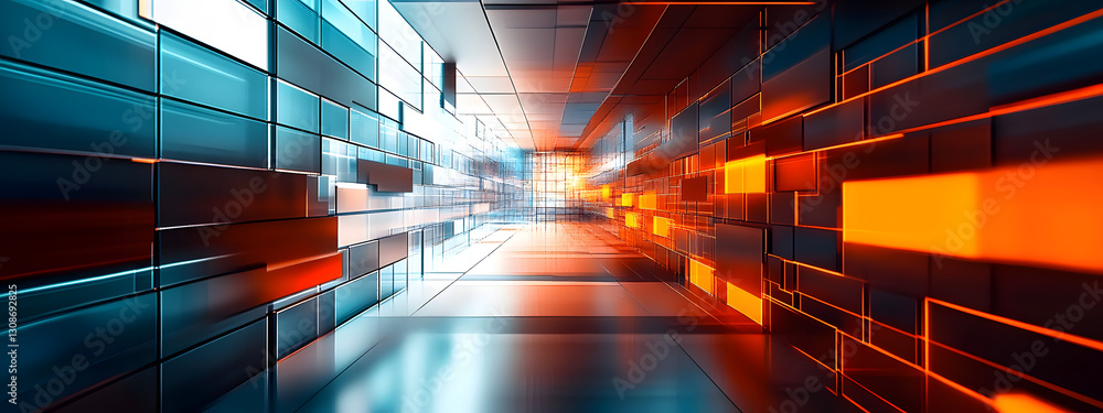 Poster modern tech background abstract design