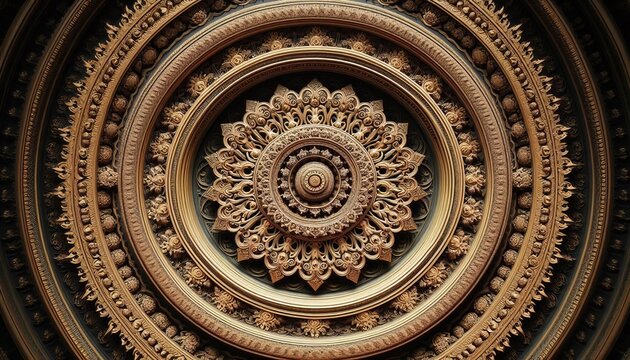 Features circular symmetrical designs