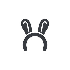 A headband with bunny ears vector icon
