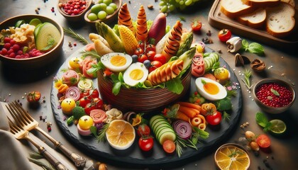 Food photography for a catering company’s portfolio