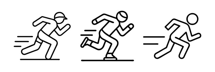 sprinter icon, sprinter line art - simple line art of sprinter, perfect for sprinter logos and icons