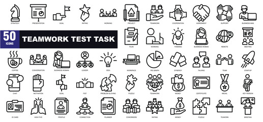 Teamwork Test Task Icon Set