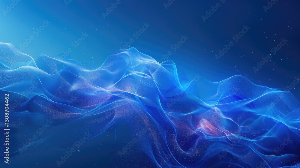 Poster this ethereal blue background features smooth, flowing textures and gradients, creating a serene and
