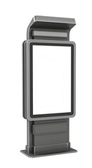 Elegant advertising stand mockup, isolated on transparent background