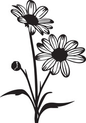 April month flowers silhouette design vector