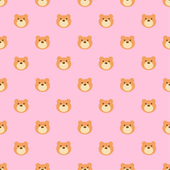 Cute Bear Vector Seamless Pattern Digital Paper – Adorable Cartoon Teddy Bears Background, Kids Nursery Animal Print, Hand-Drawn Forest Wildlife Design for Scrapbooking, Fabric, Wallpaper, and Crafts