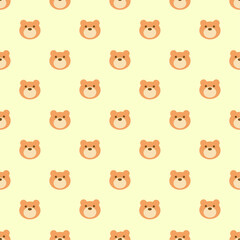 Cute Bear Vector Seamless Pattern Digital Paper – Adorable Cartoon Teddy Bears Background, Kids Nursery Animal Print, Hand-Drawn Forest Wildlife Design for Scrapbooking, Fabric, Wallpaper, and Crafts